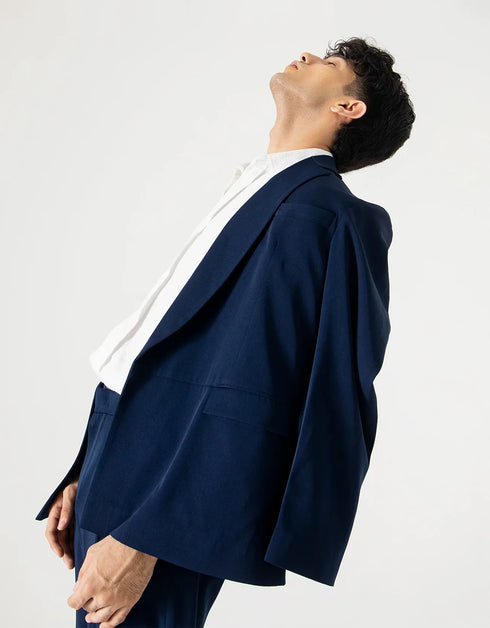 OVERSIZED TAILORED PANAMA BLAZER